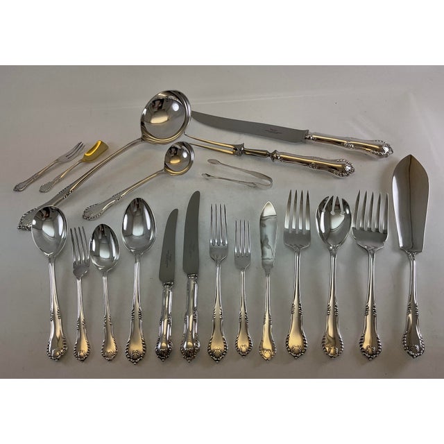New 1980s Silver 26 Pieces Fish Set Chesterfield. For Sale - Image 12 of 18