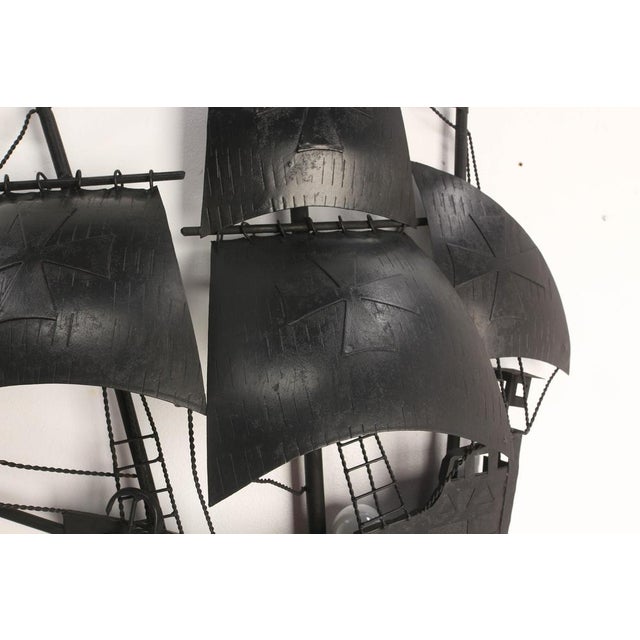 Vintage Wall Light in Iron, 1960 For Sale - Image 6 of 10