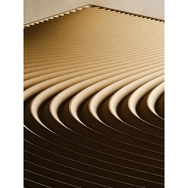 Deus ex machina wave wall panel in bio-based uncoated mdf by arno hoogland dimensions: d 4 x w 120 x h 120 cm. Materials:...
