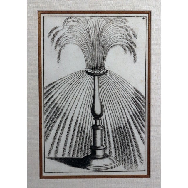 Set of Six Framed Böckler Baroque Fountain Engravings, 1664 For Sale - Image 11 of 12