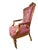 Vintage Renaissance Revival Carved Armchair With Burgundy Floral Upholstery For Sale - Image 12 of 18