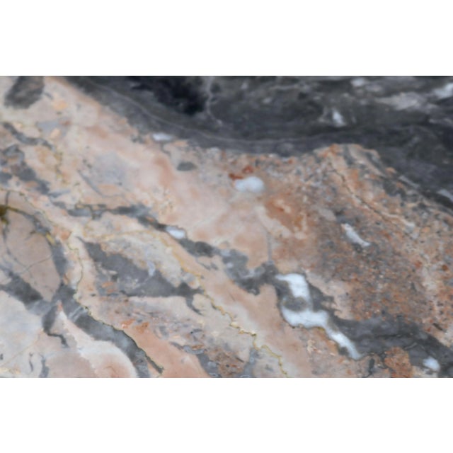 Italian Asymmetrical Coffee Table with Iron Legs & Marble Top, 1950s For Sale - Image 13 of 15