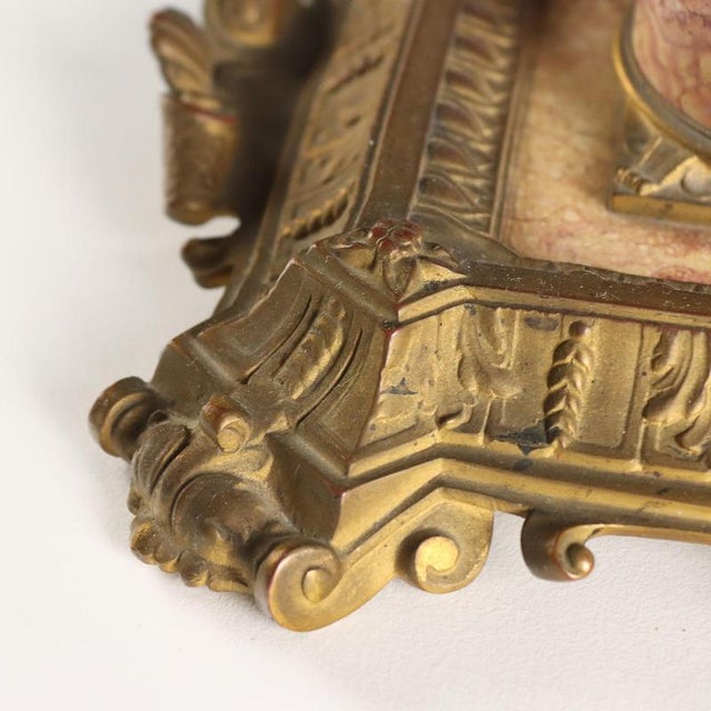 Bronze and Marble Desk Inkwell For Sale - Image 6 of 11