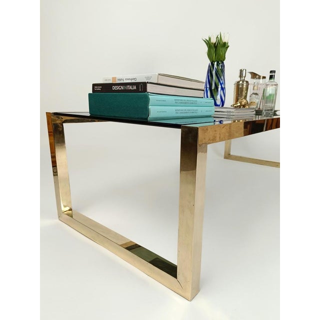 1970s Large Mid-Century Brass Coffee Table, Italy, 1970s For Sale - Image 5 of 18
