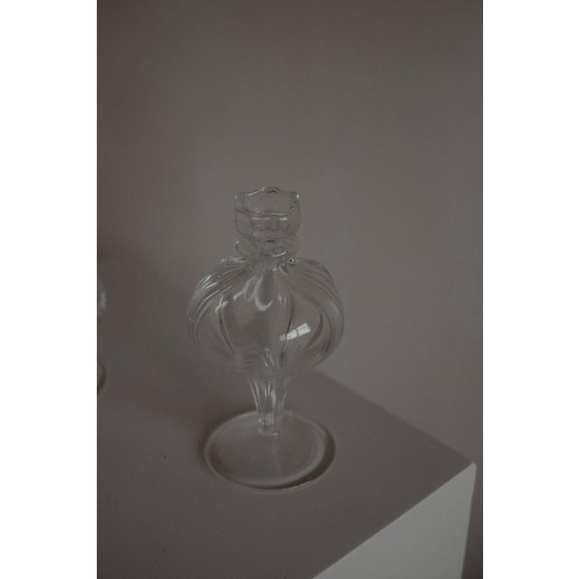 Contemporary Vintage Clear Glass Bud Vases, Set of 3 For Sale - Image 3 of 6