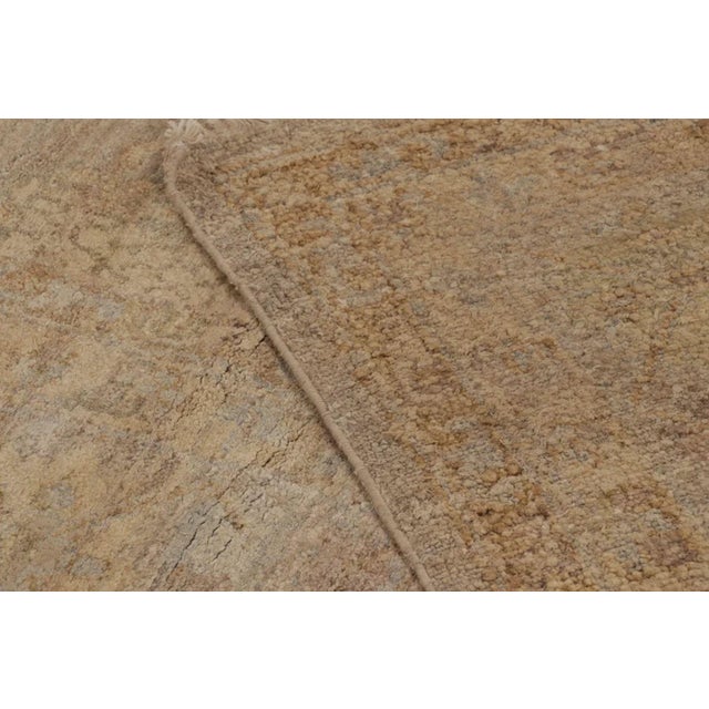 Rug & Kilim’s Oversized Contemporary Oushak Style Rug With Floral Pattern in Beige For Sale - Image 11 of 11