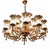 Fifteen-Arm Chandelier in Brass For Sale