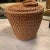 Boho Chic Vintage Asian Wicker Brass Lunch Basket or Purse For Sale - Image 3 of 10