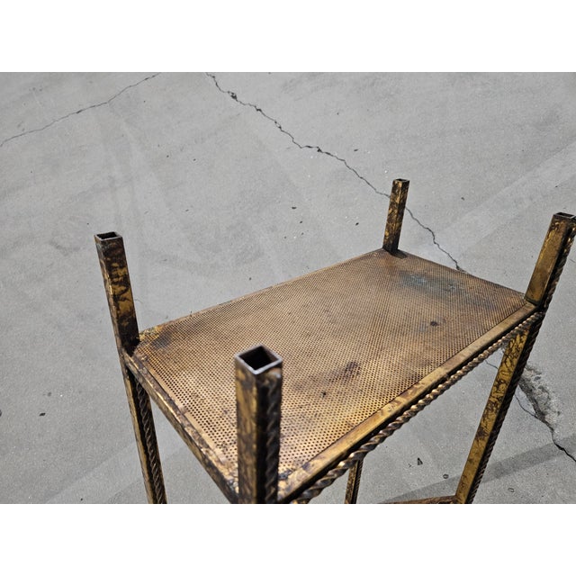 1970’s Hollywood Regency Gold Braided Gilt Iron Towel Rack For Sale - Image 10 of 17
