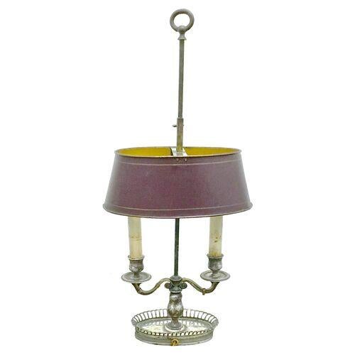 19th Century Antique Double Arm Bouillete Lamp For Sale - Image 5 of 8