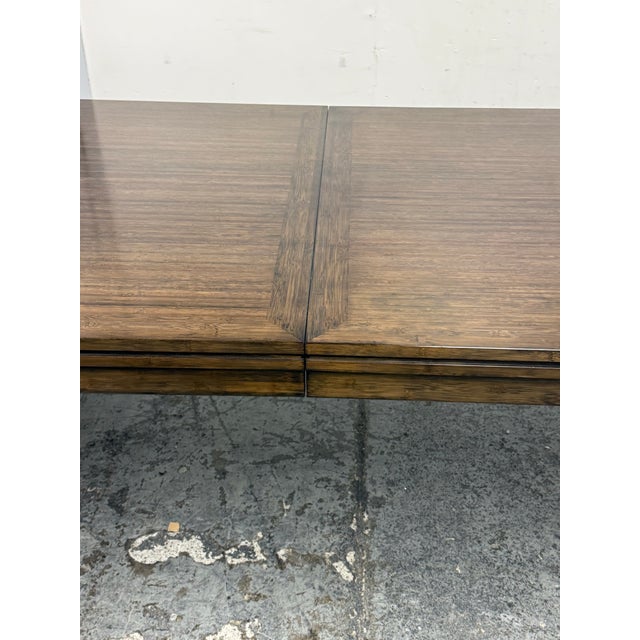 Crate & Barrel Maria Yee BambooTimbre Extension Dining Table For Sale In San Francisco - Image 6 of 12