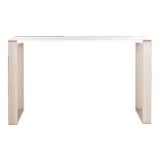 Image of Mid Scandinavian Lacquer Console Table in White & Grey For Sale