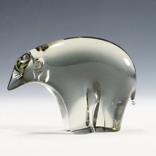 Glass Sculpture of a Ice Bear Designed by Livio Seguso Ca. 1970ties For Sale - Image 7 of 7