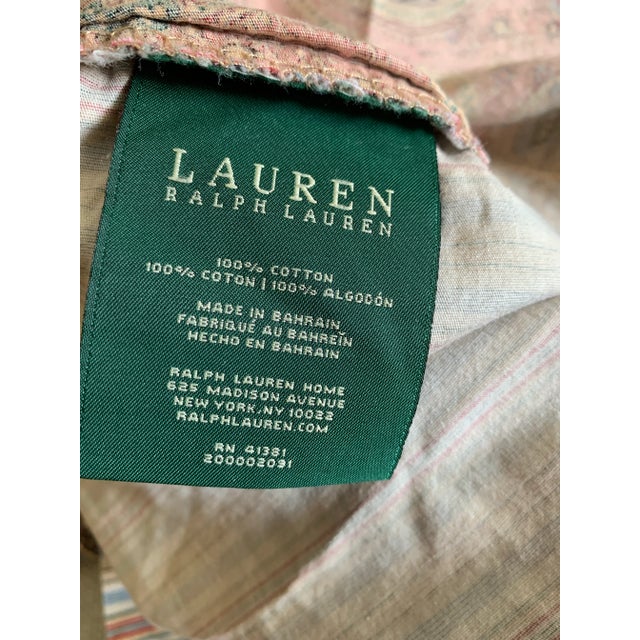 Lauren Ralph Lauren Vintage Ralph Lauren Vaneau Paisley Red Duvet Cover Full Queen Reversible to Stripes . Approximately 95” X 90” For Sale - Image 4 of 12