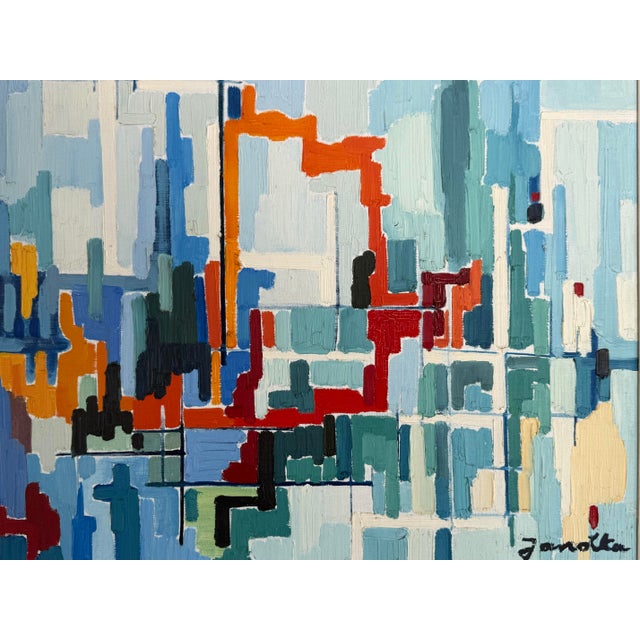 Mid 20th Century Vintage Abstract Expressionist Impasto Painting For Sale - Image 5 of 10