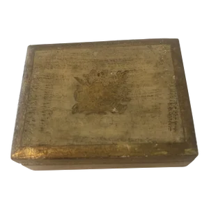 Italian Gold and Cream Gilt Box with Musical Designs