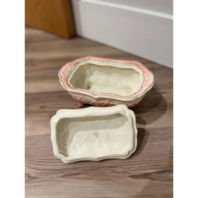 Mid-Century Modern Vintage Betson Style Ceramic Trinket Box With Lid For Sale - Image 3 of 10