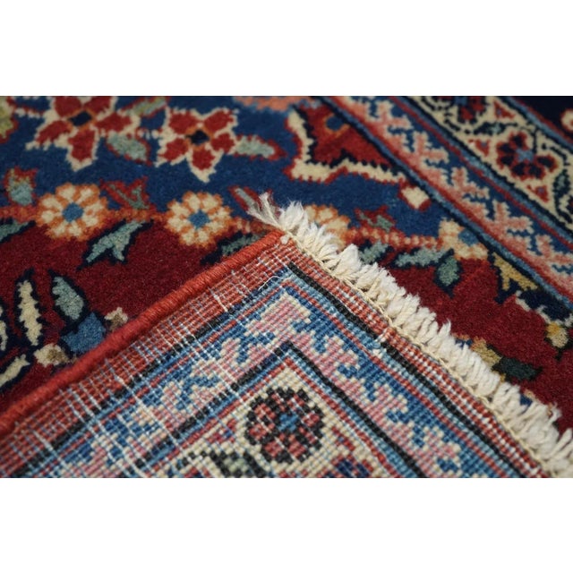 Red Vintage Persian Kashan Rug 4'4'' X 6'6'' For Sale - Image 8 of 11