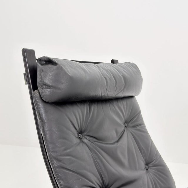 Black Mid-Century Modern Lounge Chair by Ingmar Relling for Westnofa Furniture, Norway, 1960s For Sale - Image 8 of 16