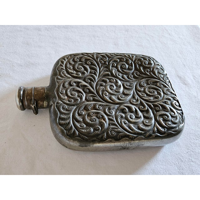 Antique 1890 Derby Silver Company Whiskey Flask For Sale - Image 4 of 7