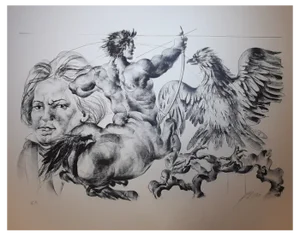 Hans Erni, Le Sagittaire, 1970, Original Lithograph