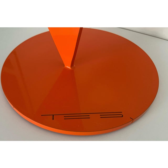 Mid-Century Modern Mid-Century Modern Abstract Steel Sculpture Powder Coat Orange For Sale - Image 3 of 3