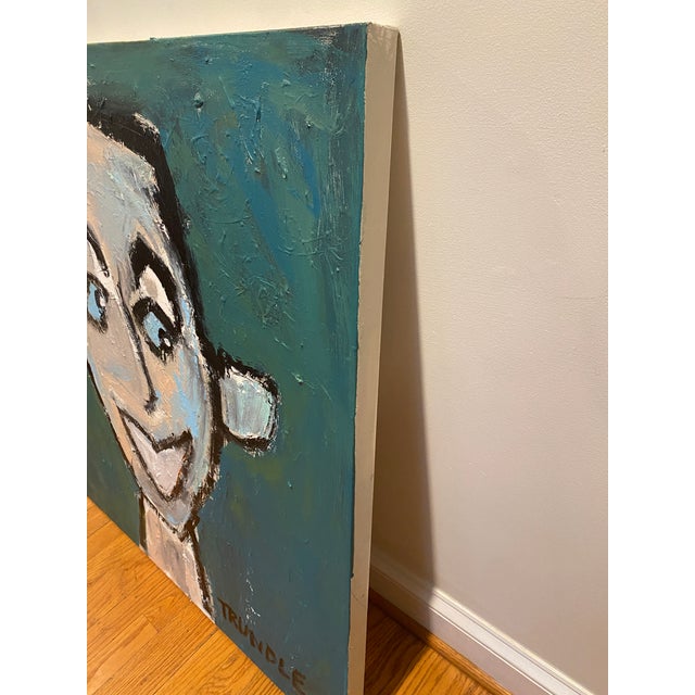 Sarah Trundle Sarah Trundle, Abstract Figure/ Portrait Painting, "Sam I Am" For Sale - Image 4 of 6