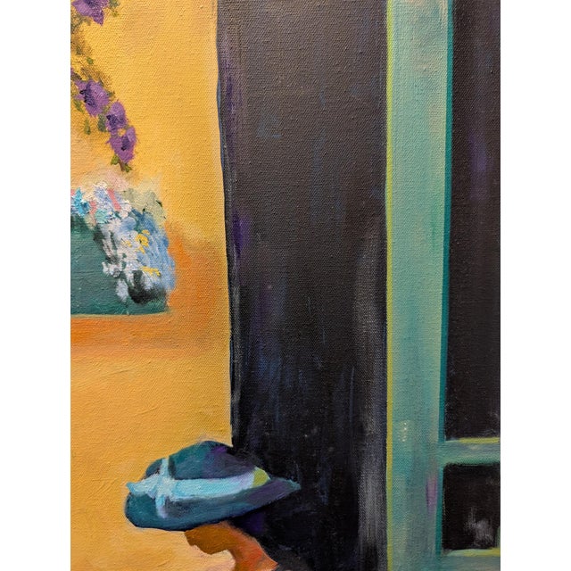 2020s Floral Park Cafe - Oil on Canvas 24"x30" For Sale - Image 5 of 7