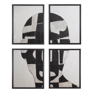 Fabian Pellegrinet Conte, Face, Print, Framed, Set of 4 For Sale