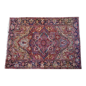An Antique 8' X 11' Persian Heriz Area Rug