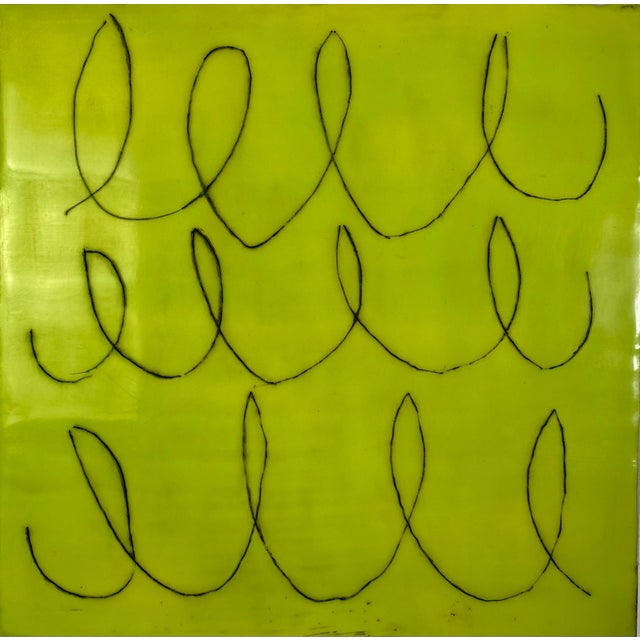 Wood Original 16 Piece Encaustic Collage Installation by Gina Cochran "The Perks" For Sale - Image 7 of 18