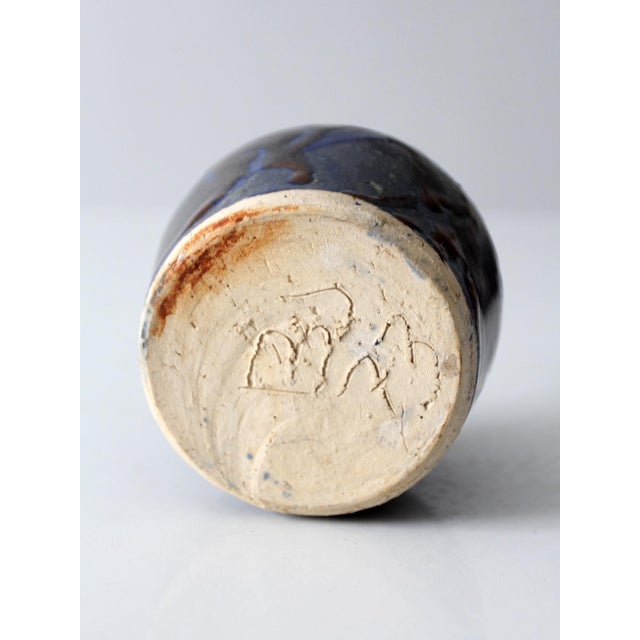 Vintage 1970s Handmade Studio Pottery Bud Vase For Sale - Image 9 of 10