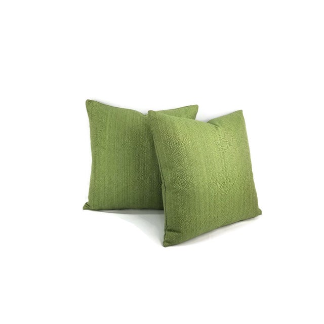 From F. Schumacher's Chroma Collection is Villis Strie in the color Emerald. This is a cotton and rayon blend woven fabric...