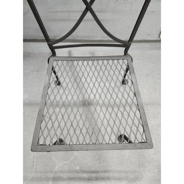 Early 20th Century Salterini Mt. Vernon Wrought Iron Patio Chairs - Set of 8 For Sale - Image 9 of 11