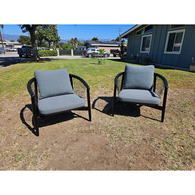 Mid-Century Modern A Pair of Herman Miller / Geiger Crosshatch Lounge Chair by Eoos For Sale - Image 3 of 16