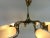 Mid-Century Modern Vintage Brass and Glass Chandelier, 1960s For Sale - Image 3 of 12