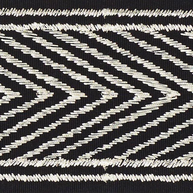 Sample - Schumacher Nicholson Metallic Tape in Platinum For Sale