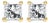 IGI Certified 3/8 Cttw Princess-Cut Square Diamond 4-Prong Solitaire Stud Earrings in 14K Yellow Gold (L-M Color, I1-I2 Clarity) For Sale
