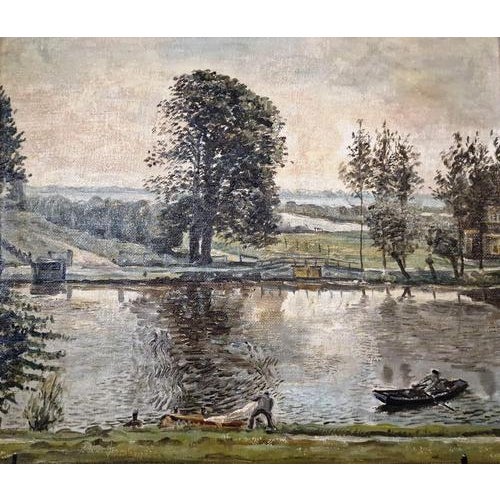 Unknown, Untitled, 1930s, Oil on Canvas, Framed For Sale - Image 5 of 7