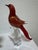 Italian Hand Blown Vintage Red + Gold Murano Bird Figurines, Set of Two For Sale - Image 3 of 12