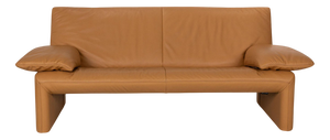 Leather Two-Seater Brown Sofa by Jori Linea