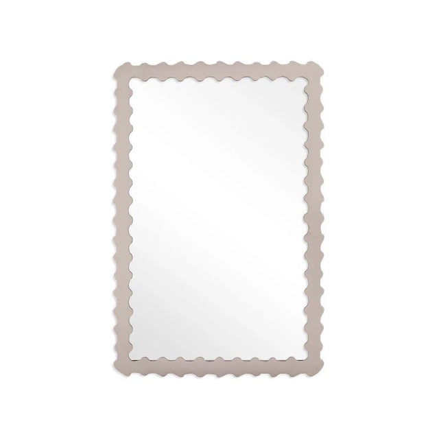 Contemporary Fleur Home Audubon Bamboo Rectangle Mirror in Elephant's Breath, 36x48 For Sale - Image 3 of 3