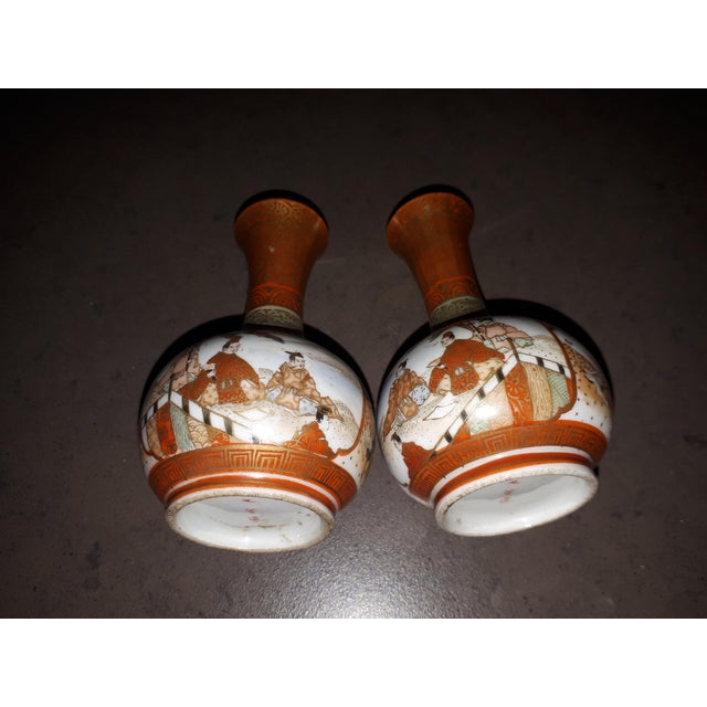 Kutani Porcelain Miniature Vases, Japan, Set of 2 For Sale - Image 5 of 10