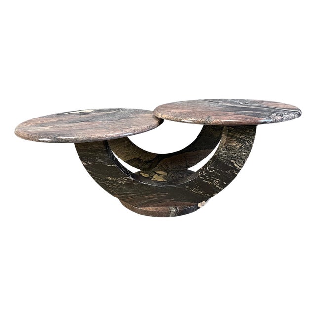 Vintage Marble 2-Tier Coffee Table, 1970s For Sale