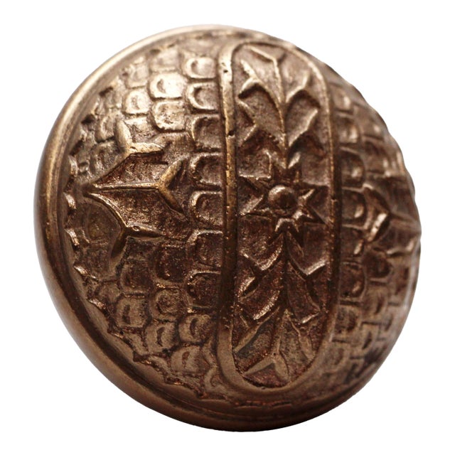 Single Polished Bronze Door Knob For Sale