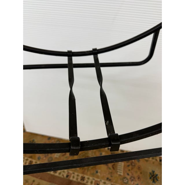 Wrought Iron Hoop Style Fire Log Holder For Sale - Image 12 of 12