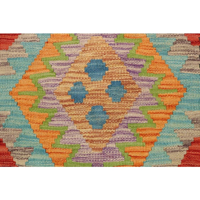 Retro Turkish Kilim Black Hand-Woven Wool Rug For Sale - Image 4 of 9