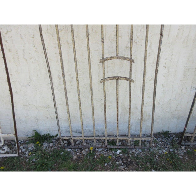 1900 - 1909 Antique Victorian Iron Architectural Salvage Door For Sale - Image 5 of 6