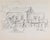 Mid-Century Modern Mid Century Pen & Ink Drawing of Sunbathers in Provincetown by Emile Walker 1960s For Sale - Image 3 of 5