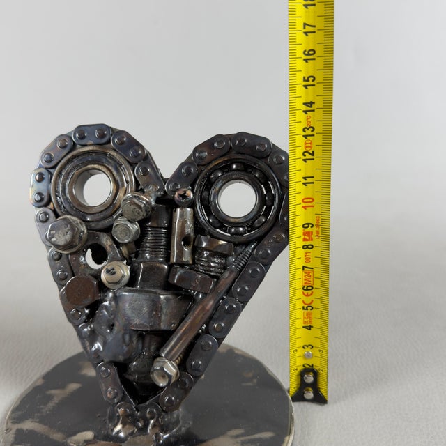 Simon Saronni, Heart Sculpture, 2025, Recycled Art Metal For Sale - Image 14 of 15